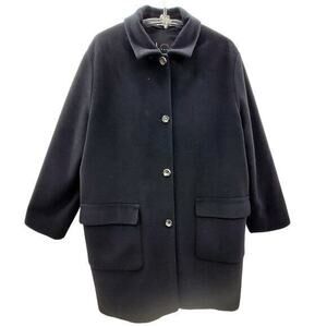 HP Bogner Vintage 80s Classic Black Cashmere Medium Length Overcoat Coat‎ Jacket